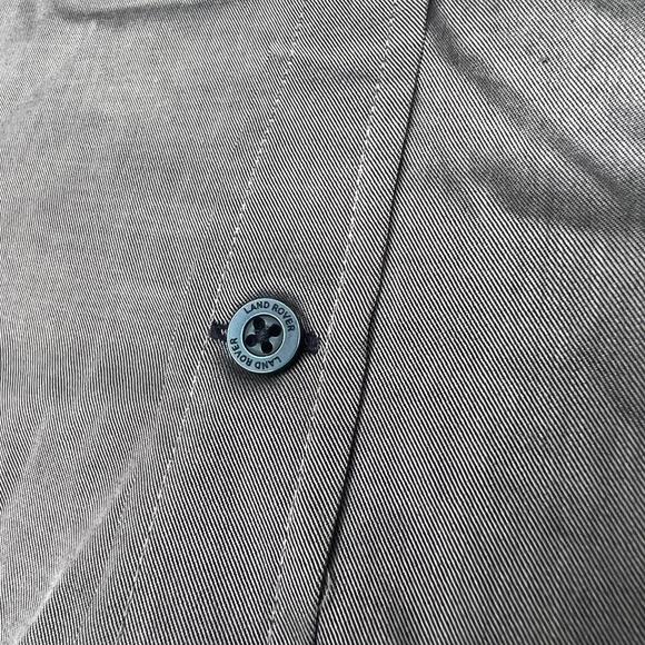 Land Rover Button Down Shirt Men’s M Gray Long Sleeve 100% Cotton Logo Embroider - Picture 14 of 14